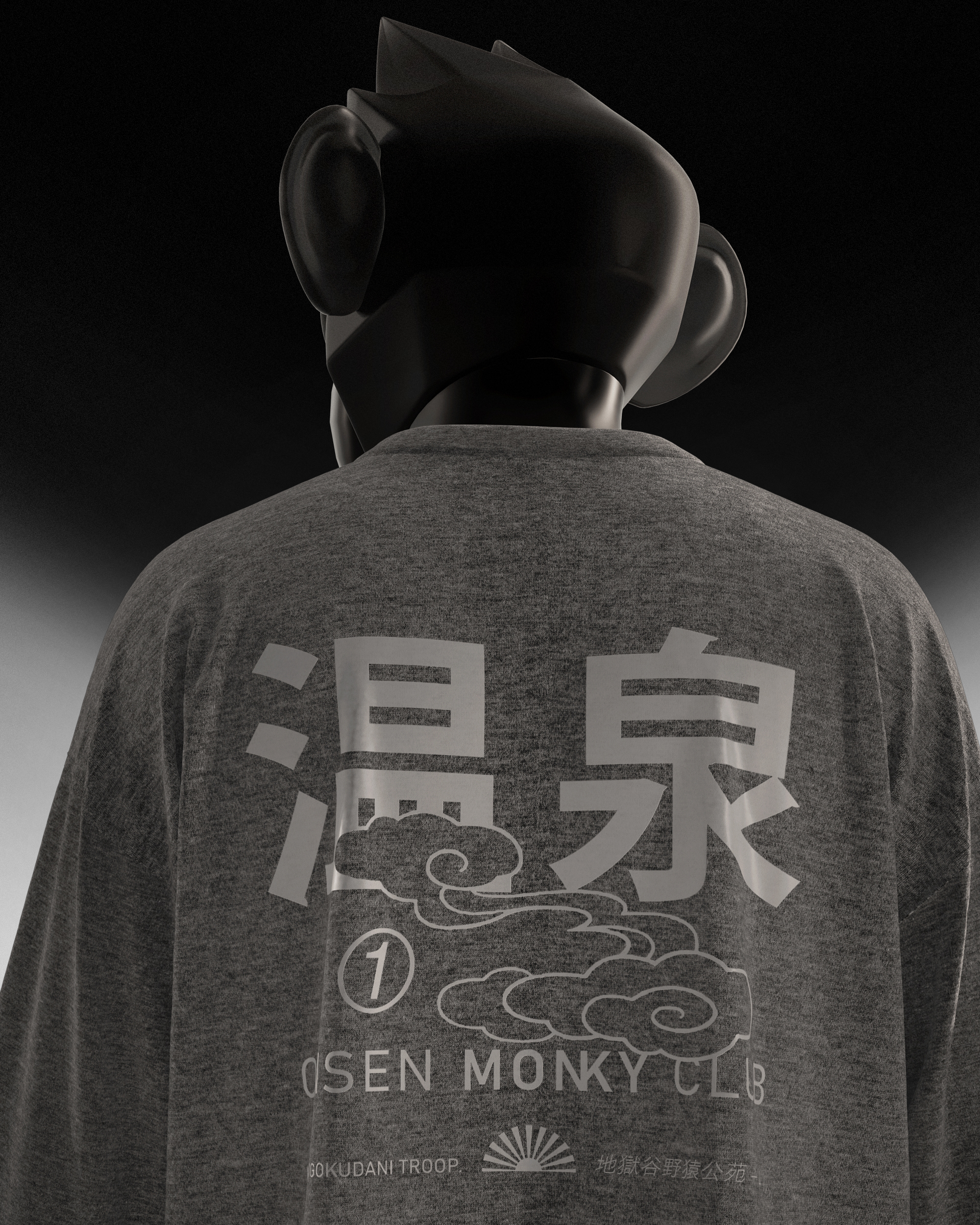 MONKY *001 detalhe da estampa